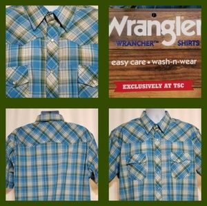 Wrangler Plaid Short Sleeve Snap Shirt HOST PICK